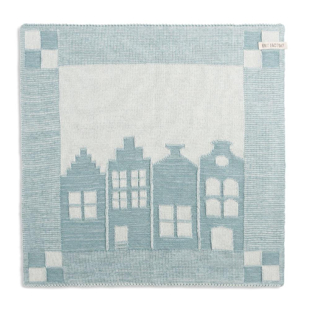 knit factory Keukendoek House Ecru/Stone Green