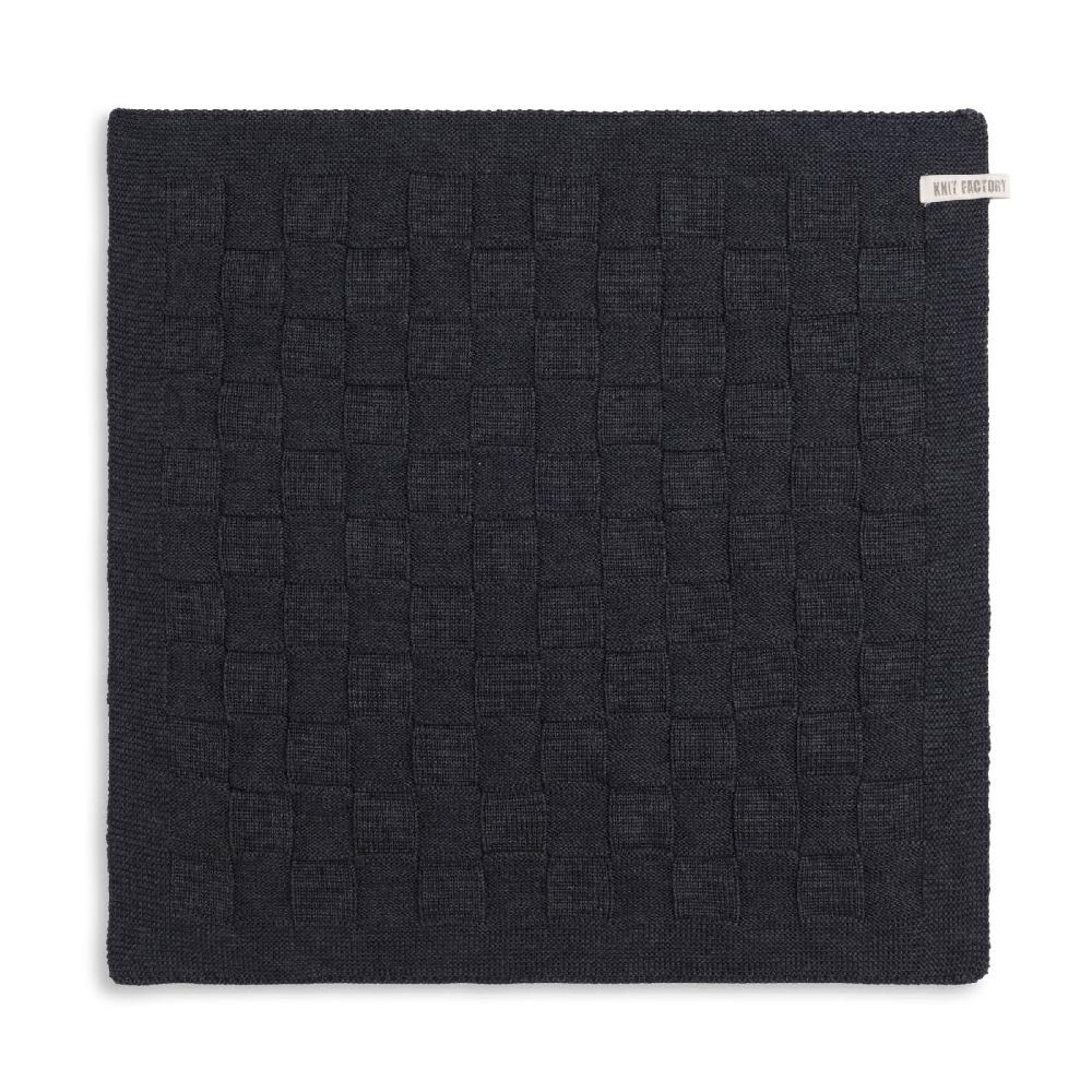 knit factory Keukendoek Uni Antraciet