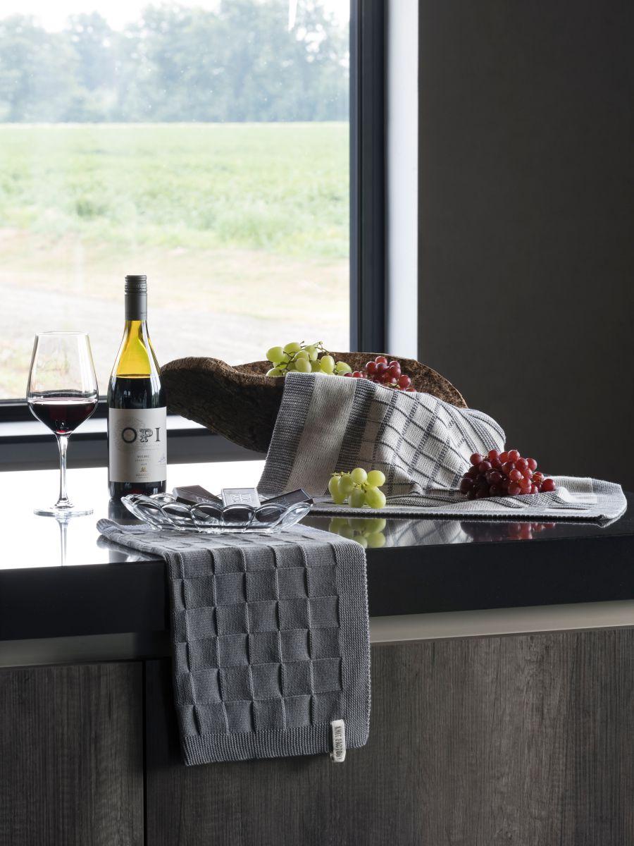 Knit Factory Keukendoek Uni Med Grey