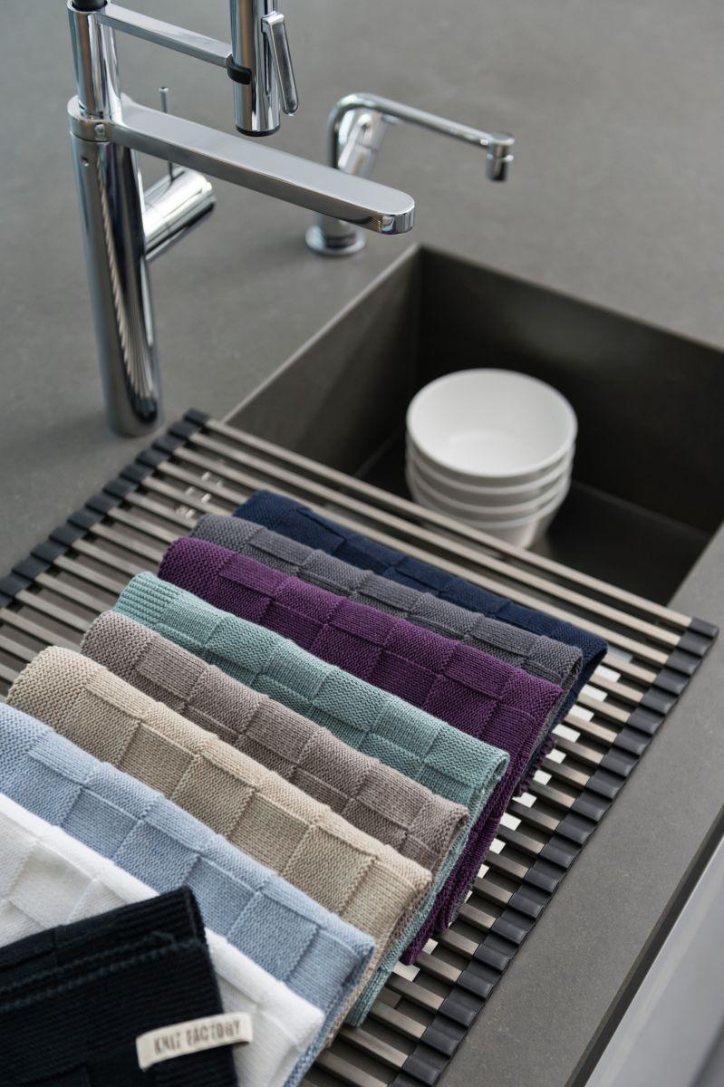 Knit Factory Keukendoek Uni Taupe