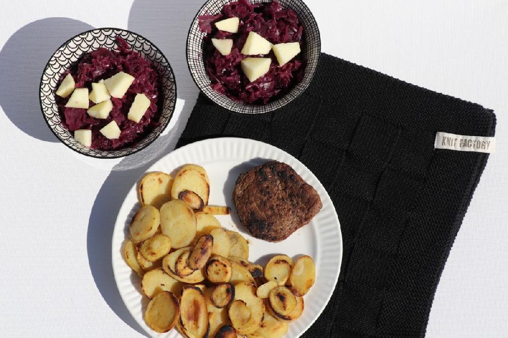 Knit Factory Keukendoek Uni Zwart