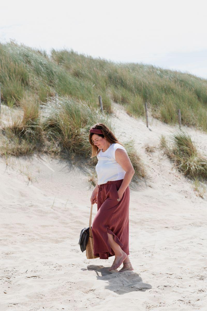 Knit Factory Kiki Maxirok Stone Red - L/XL