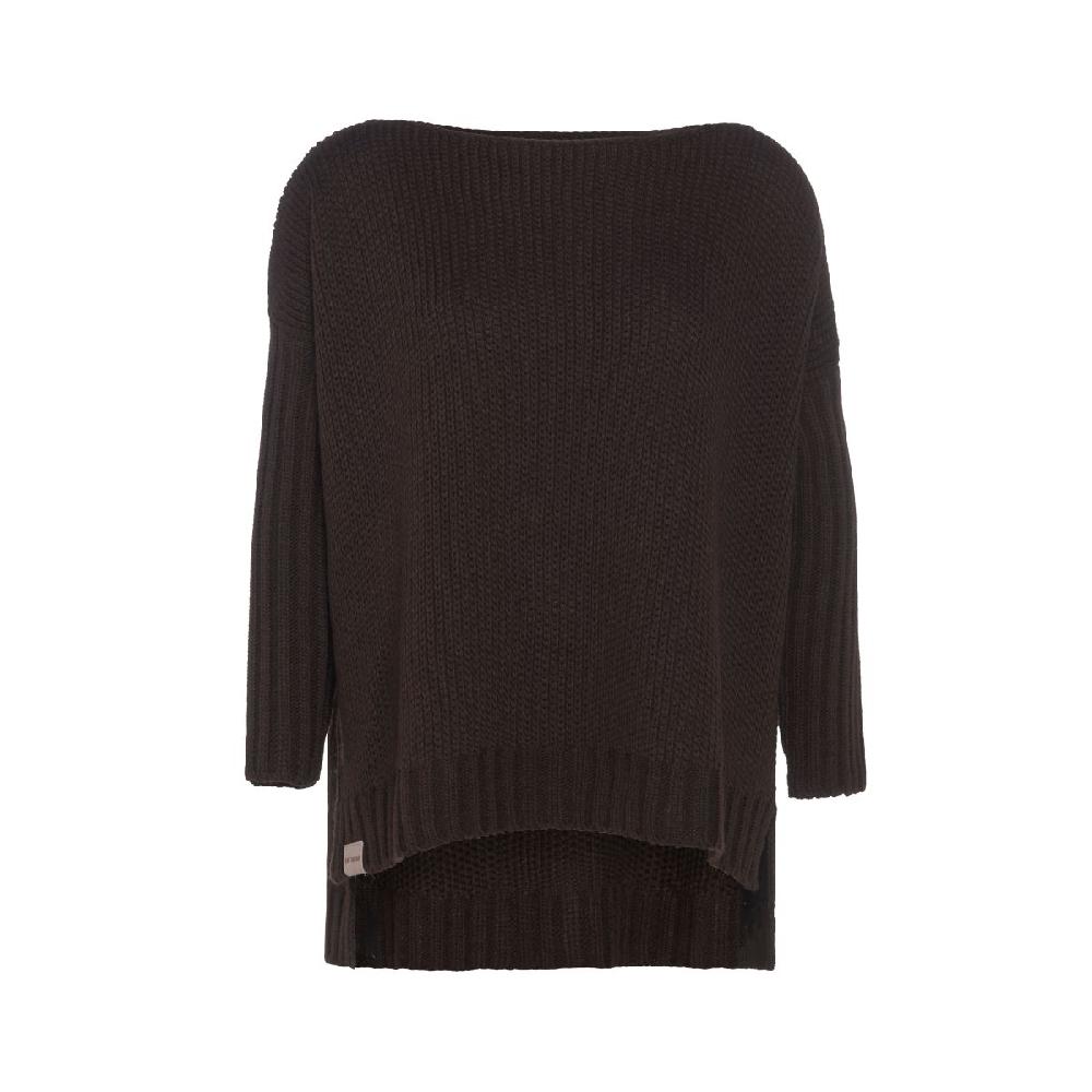 knit factory Kylie Trui Donkerbruin - 36/44