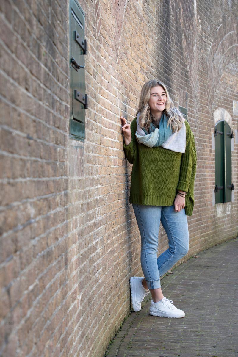 Knit Factory Kylie Trui Mosgroen - 36/44