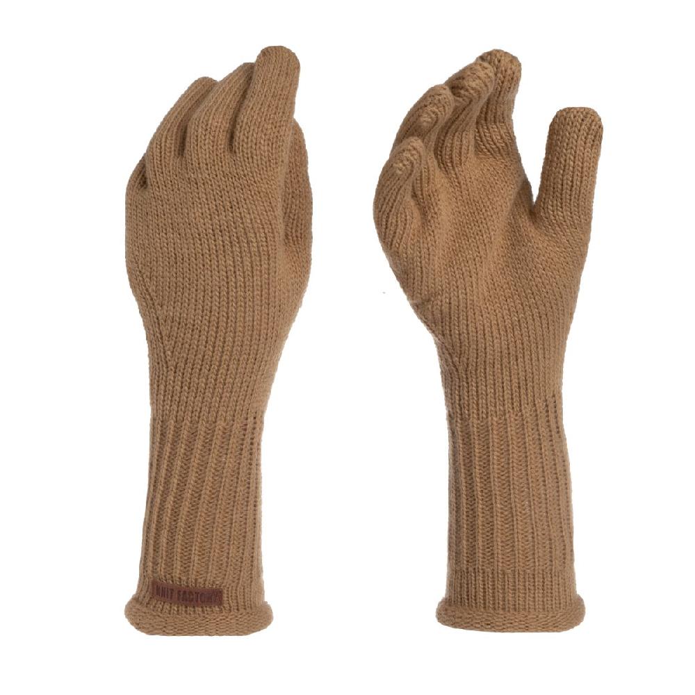 knit factory Lana Handschoenen New Camel