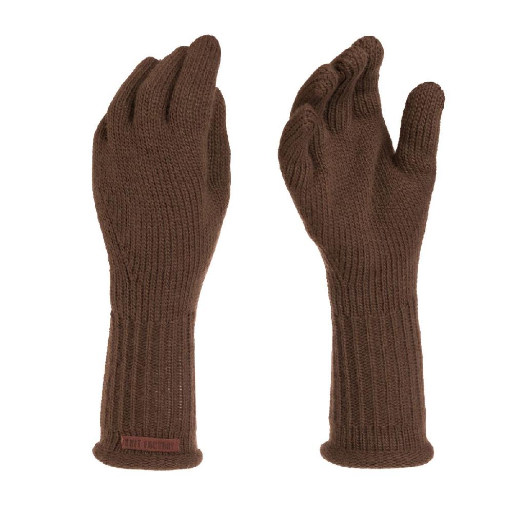 knit factory Lana Handschoenen Tobacco
