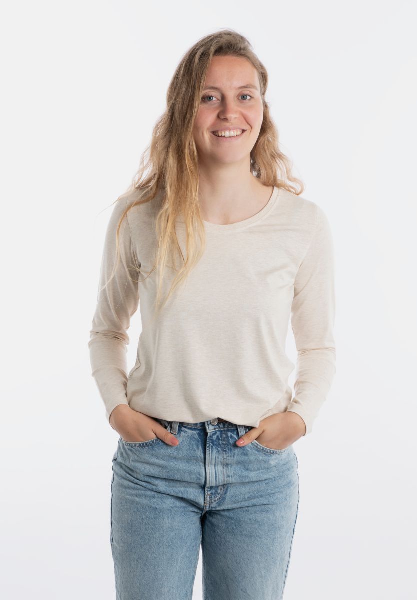 Knit Factory Lily Shirt Beige - S - Lange Mouwen