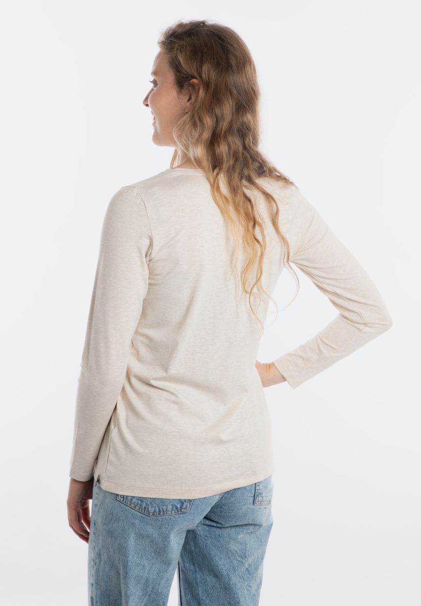 Knit Factory Lily Shirt Beige - S - Lange Mouwen