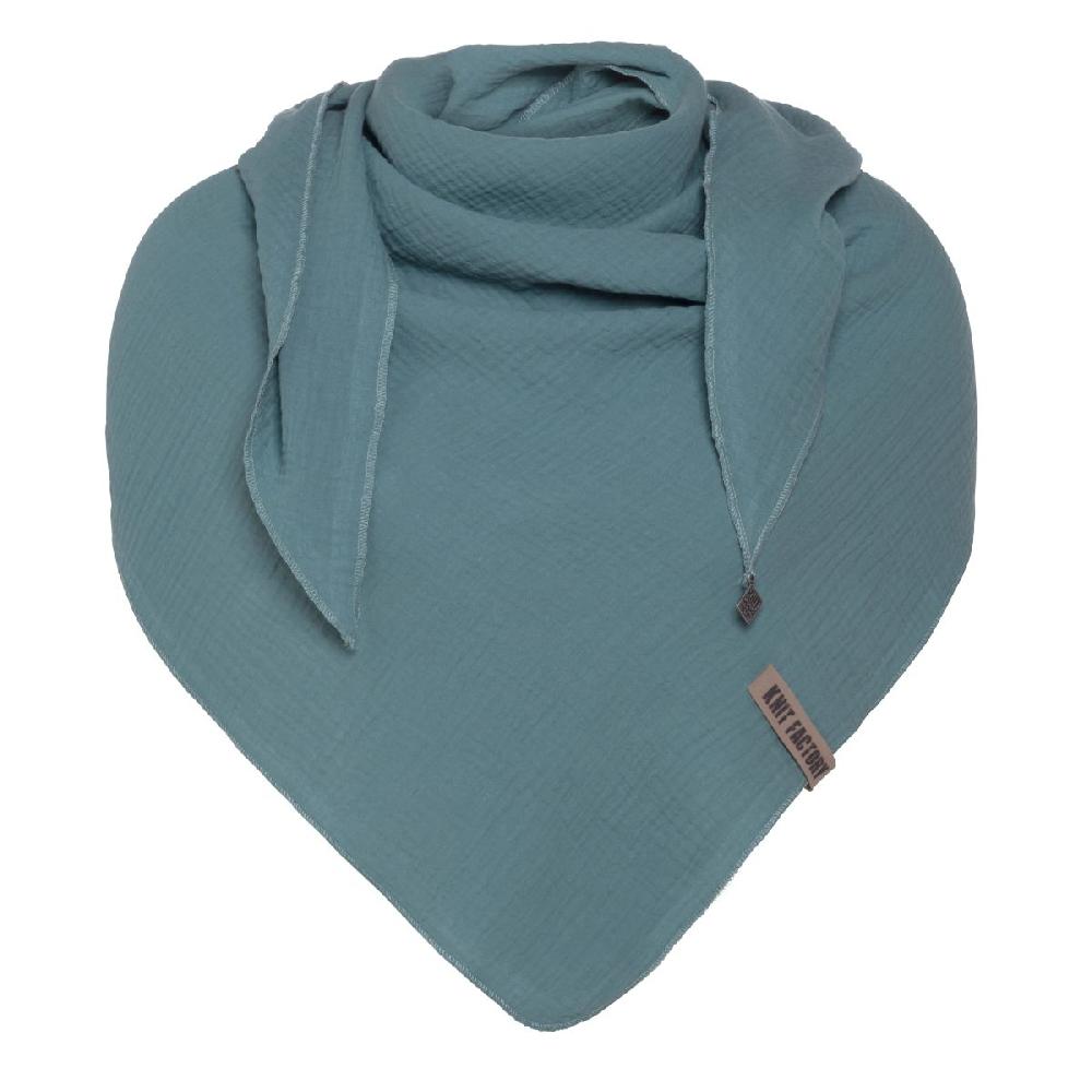 knit factory Liv Omslagdoek Stone Green