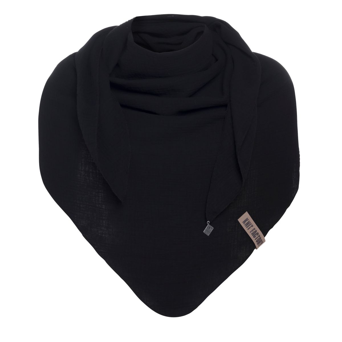 knit factory Liv Omslagdoek Zwart