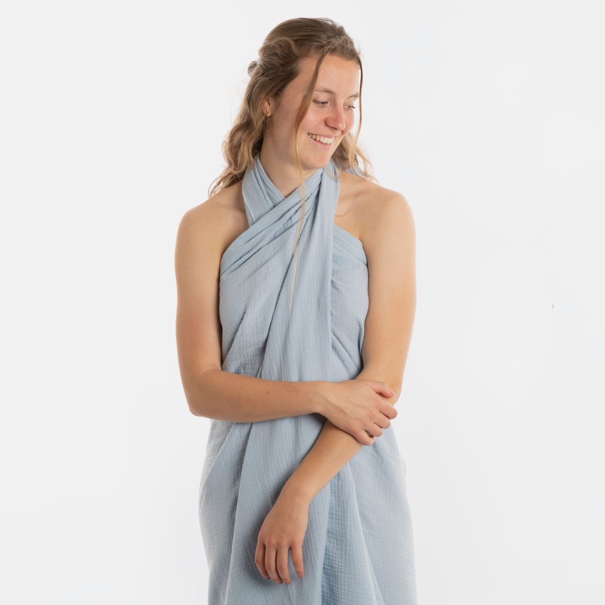 Knit Factory Liv Pareo - XL Sjaal - Stranddoek Indigo