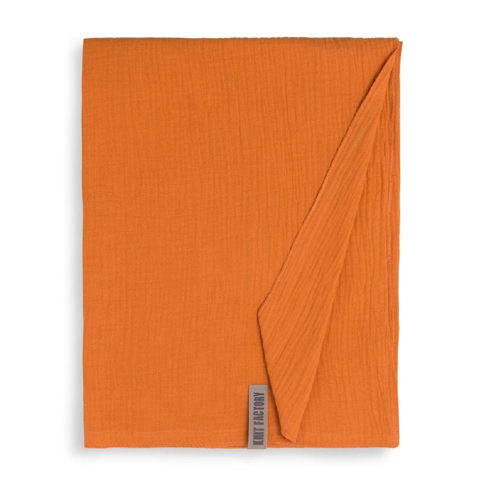 Knit Factory Liv Pareo - XL Sjaal - Stranddoek Roest