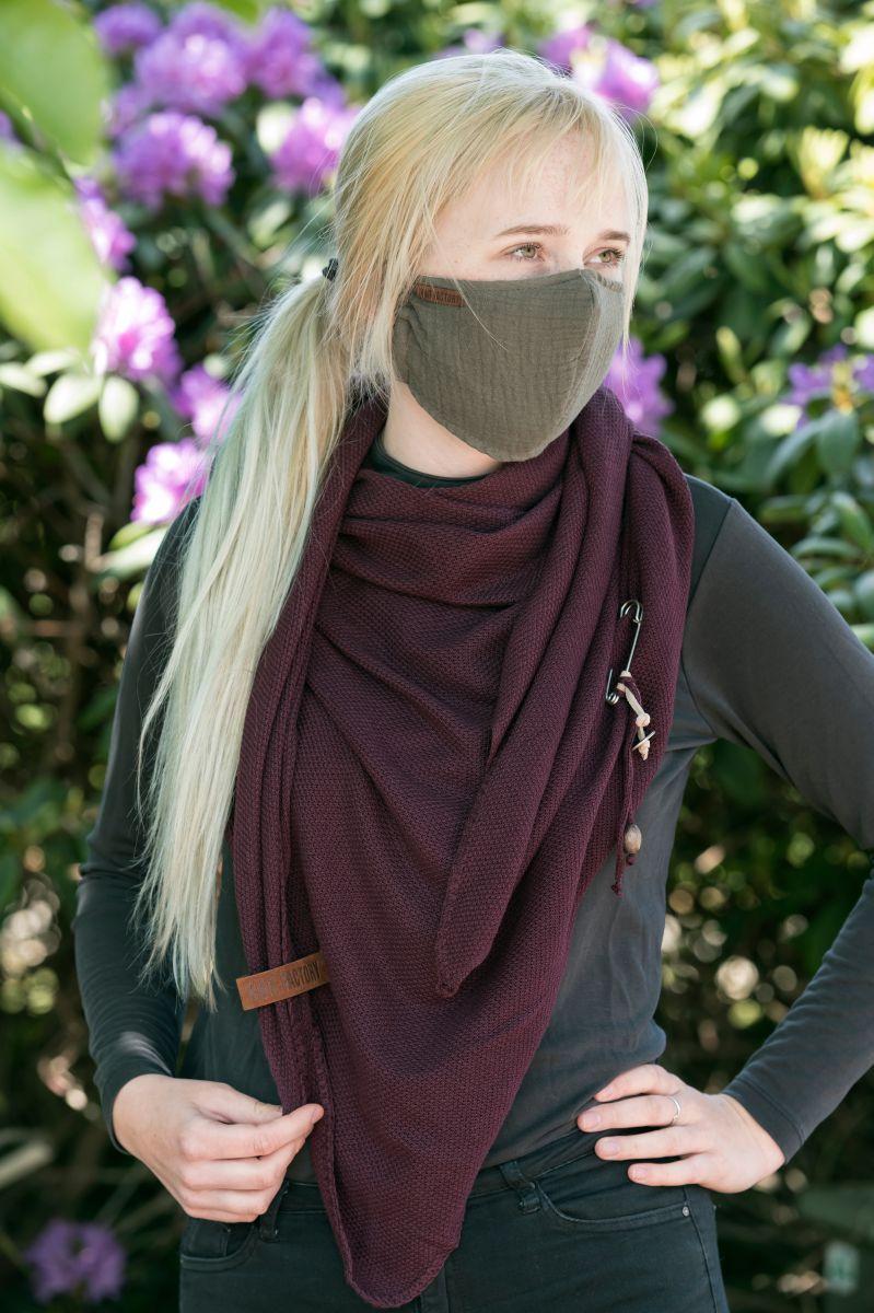 Knit Factory Lola Omslagdoek Aubergine