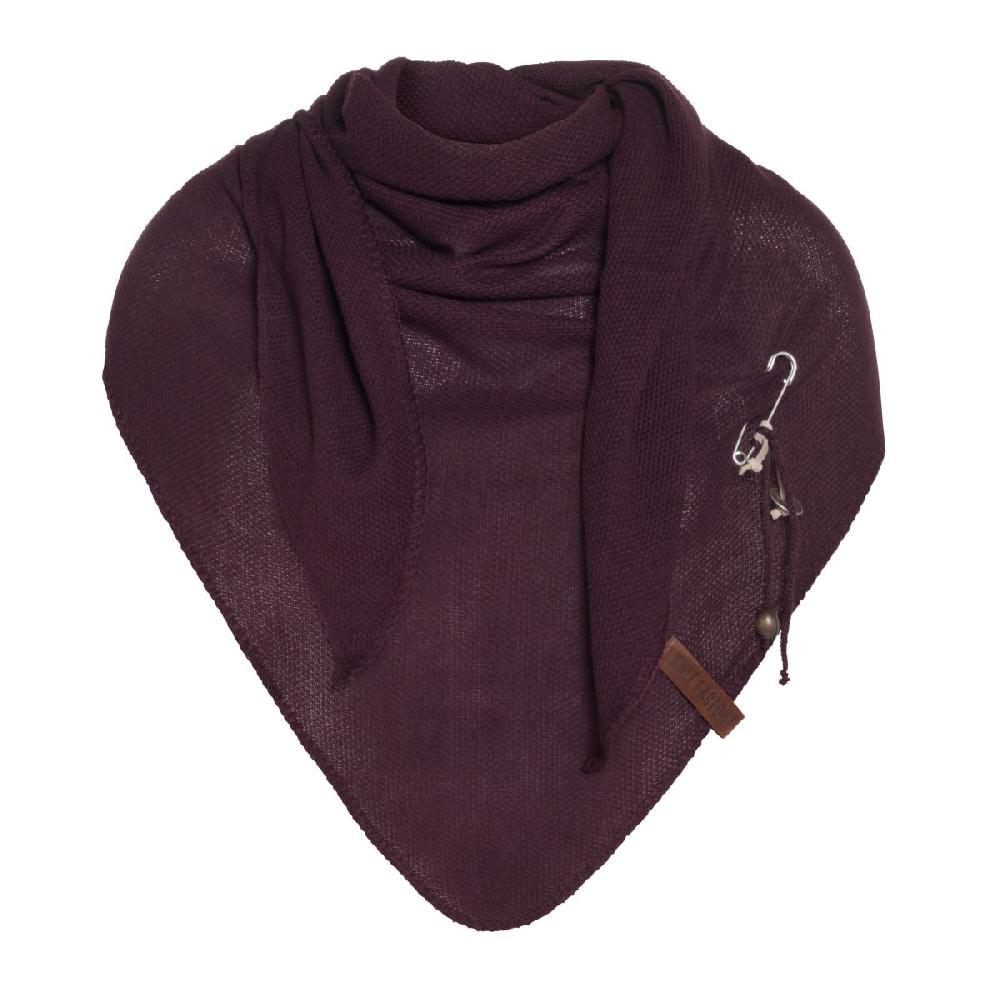 knit factory Lola Omslagdoek Aubergine
