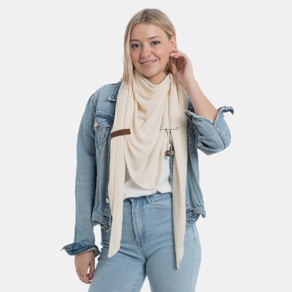 Knit Factory Lola Omslagdoek Ecru