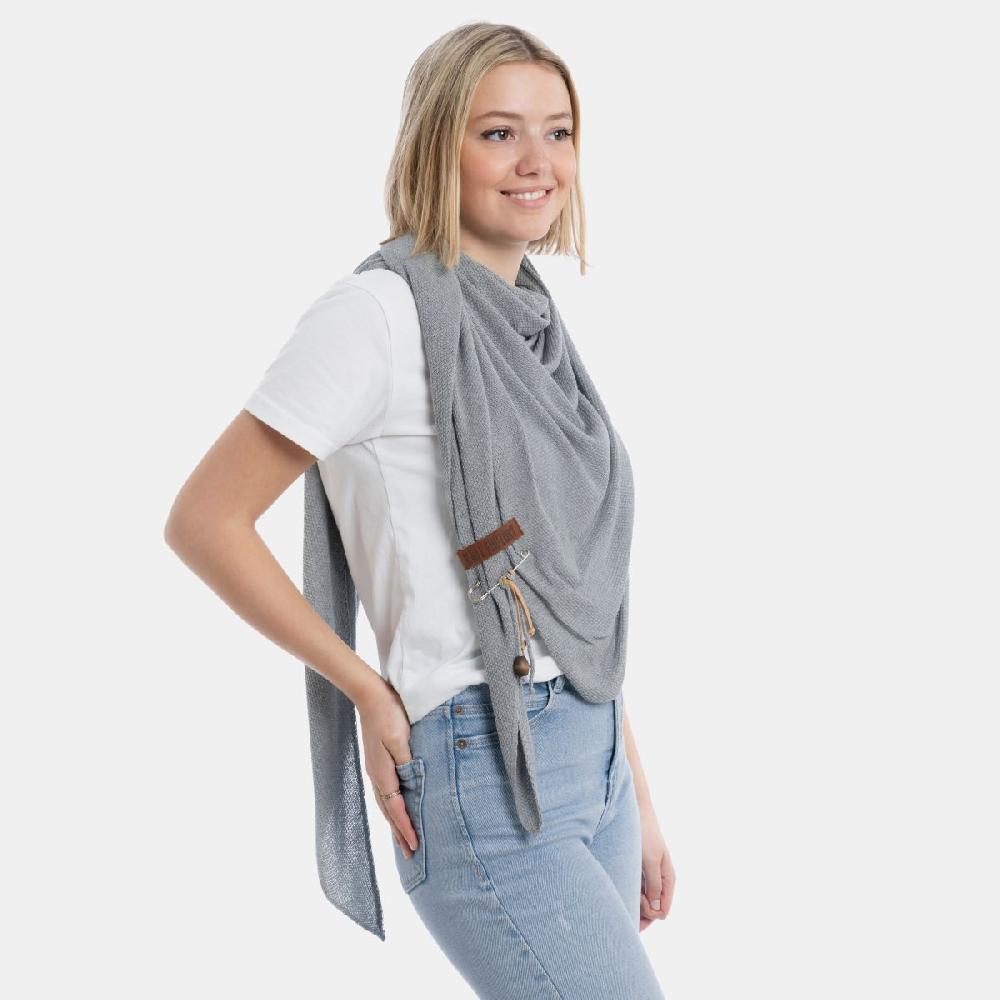 Knit Factory Lola Omslagdoek Licht Grijs