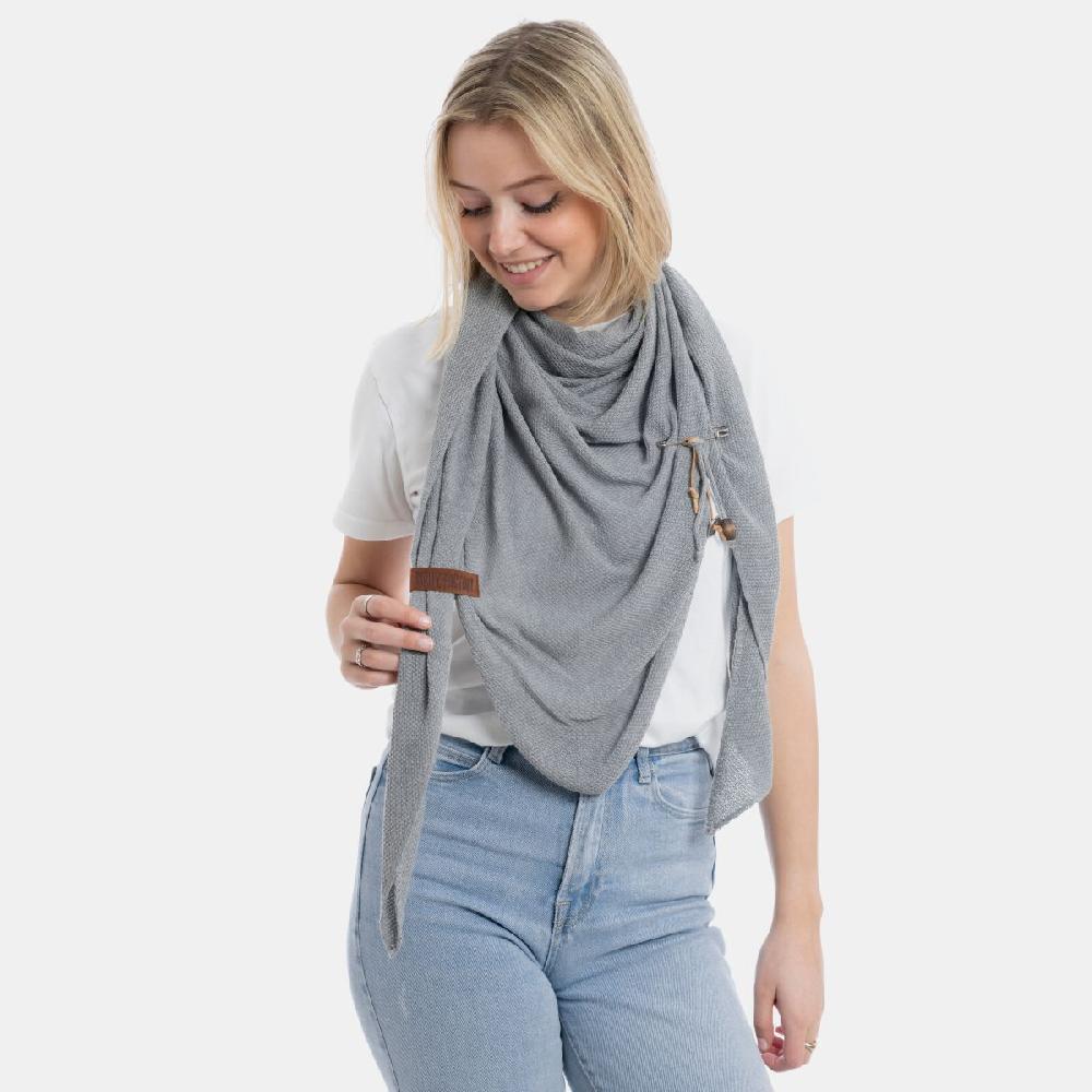 Knit Factory Lola Omslagdoek Licht Grijs