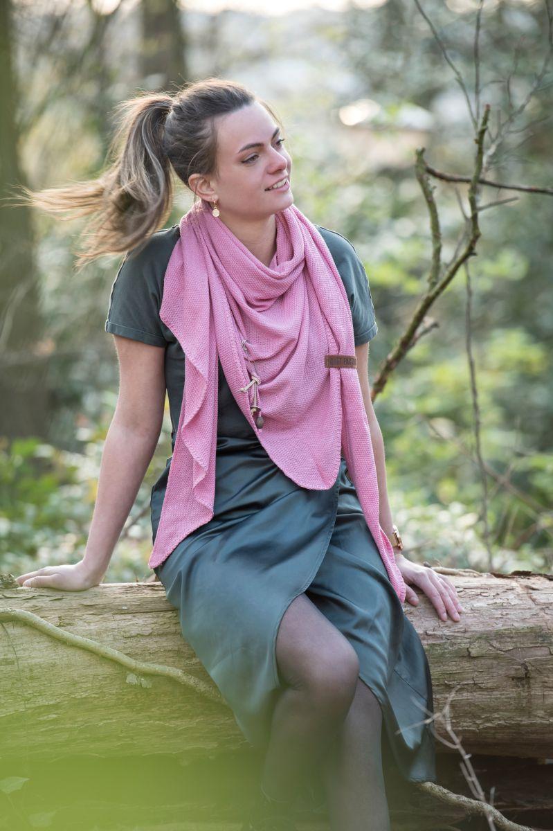 Knit Factory Lola Omslagdoek Stone Red