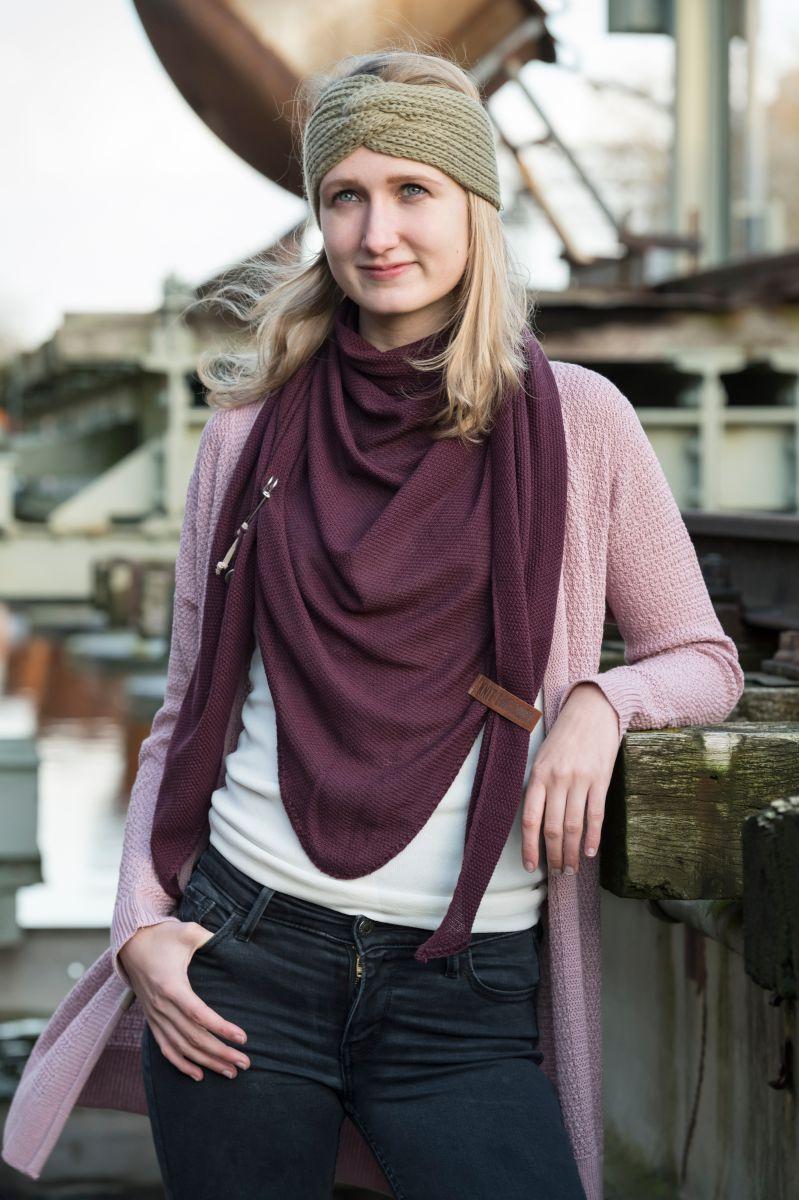 Knit Factory Lola Omslagdoek Stone Red