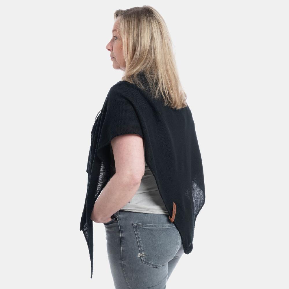 Knit Factory Lola Omslagdoek Zwart