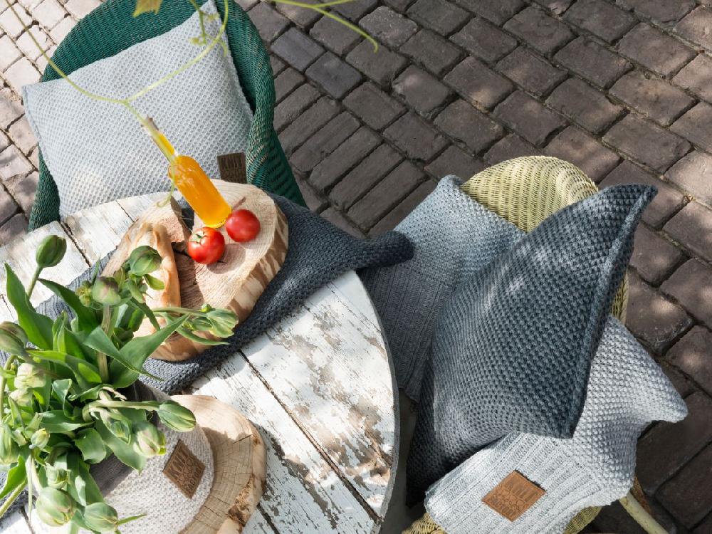 Knit Factory Lynn Kussen Antraciet - 60x40