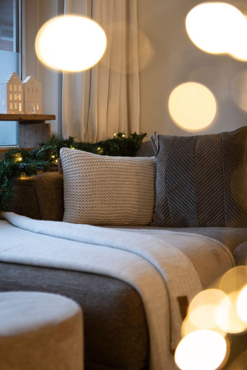 Knit Factory Lynn Plaid Teddy Beige