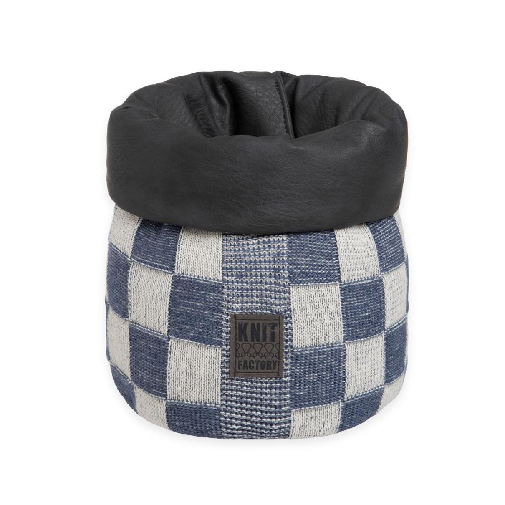 knit factory Mand Block Ecru/Jeans - 25 cm