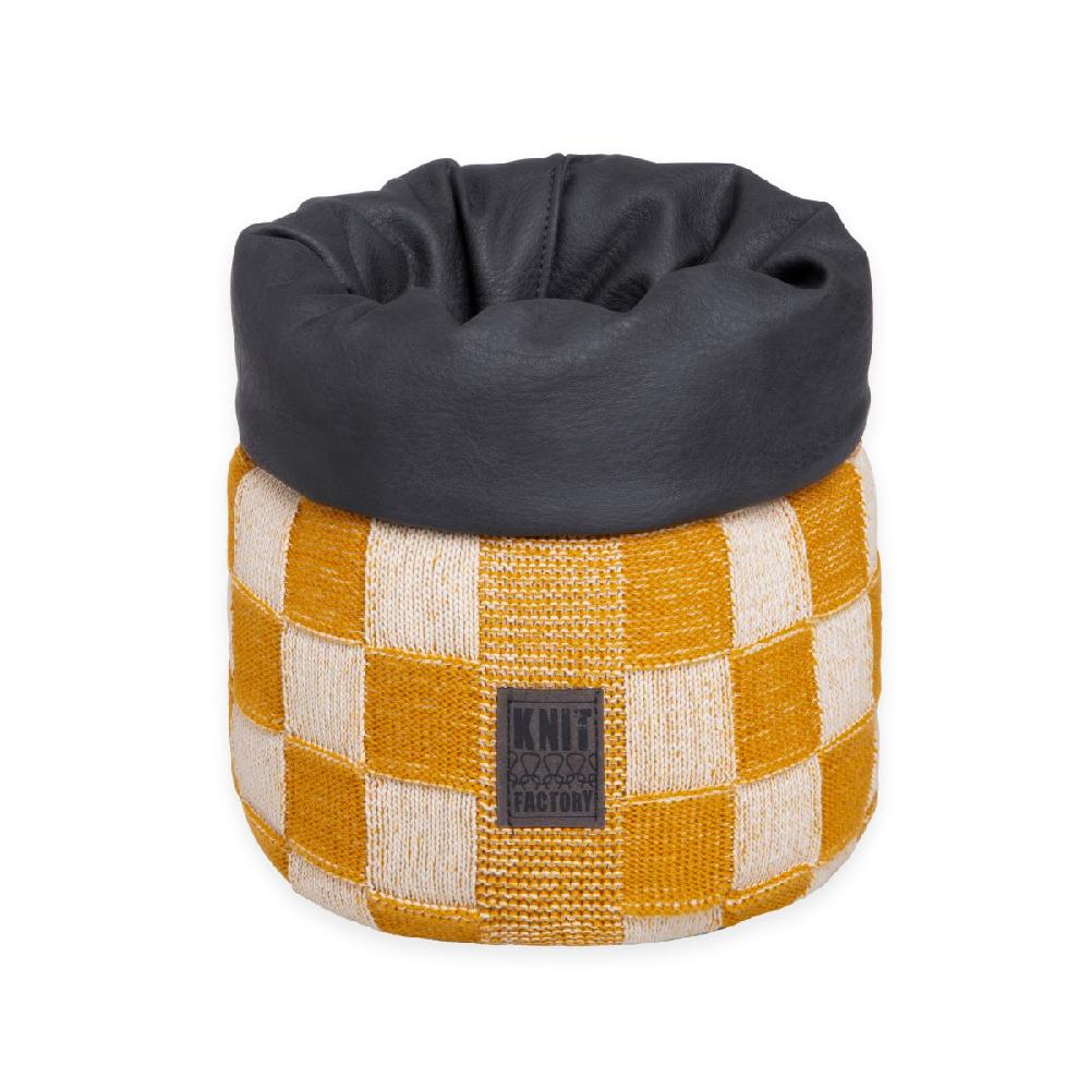 knit factory Mand Block Ecru/Oker - 25 cm