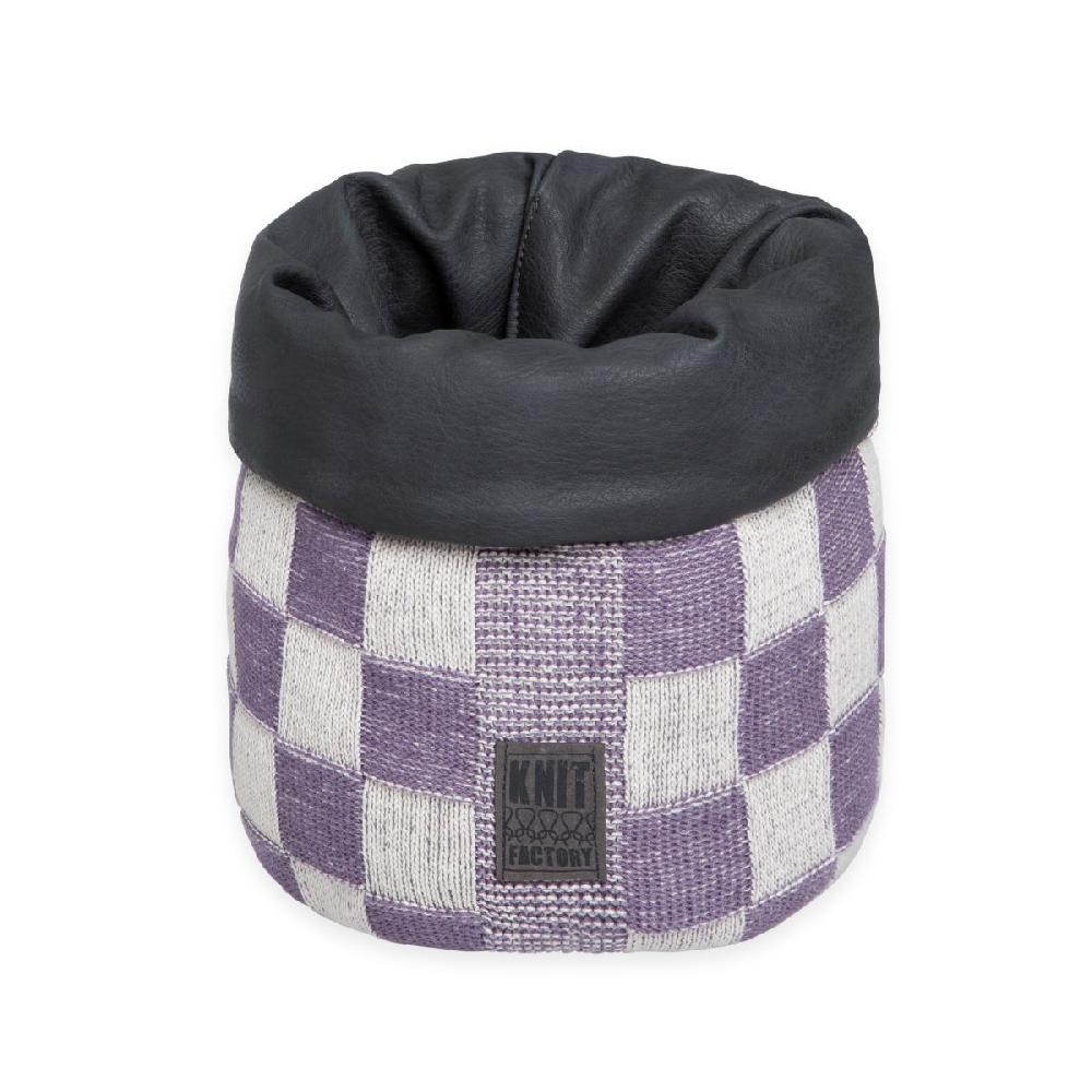 knit factory Mand Block Ecru/Violet - 25 cm