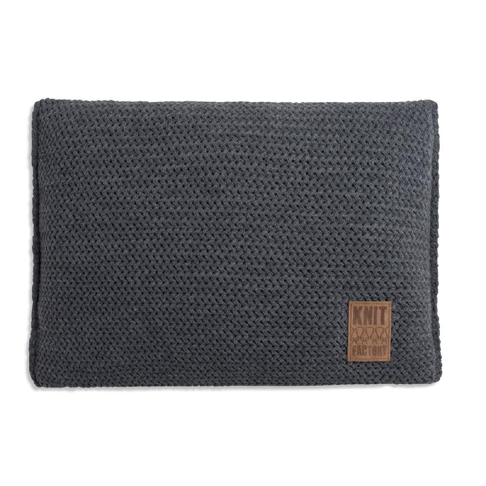 knit factory Maxx Kussen Antraciet - 60x40