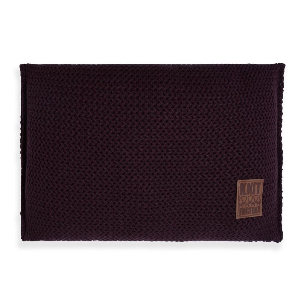 knit factory Maxx Kussen Aubergine - 60x40