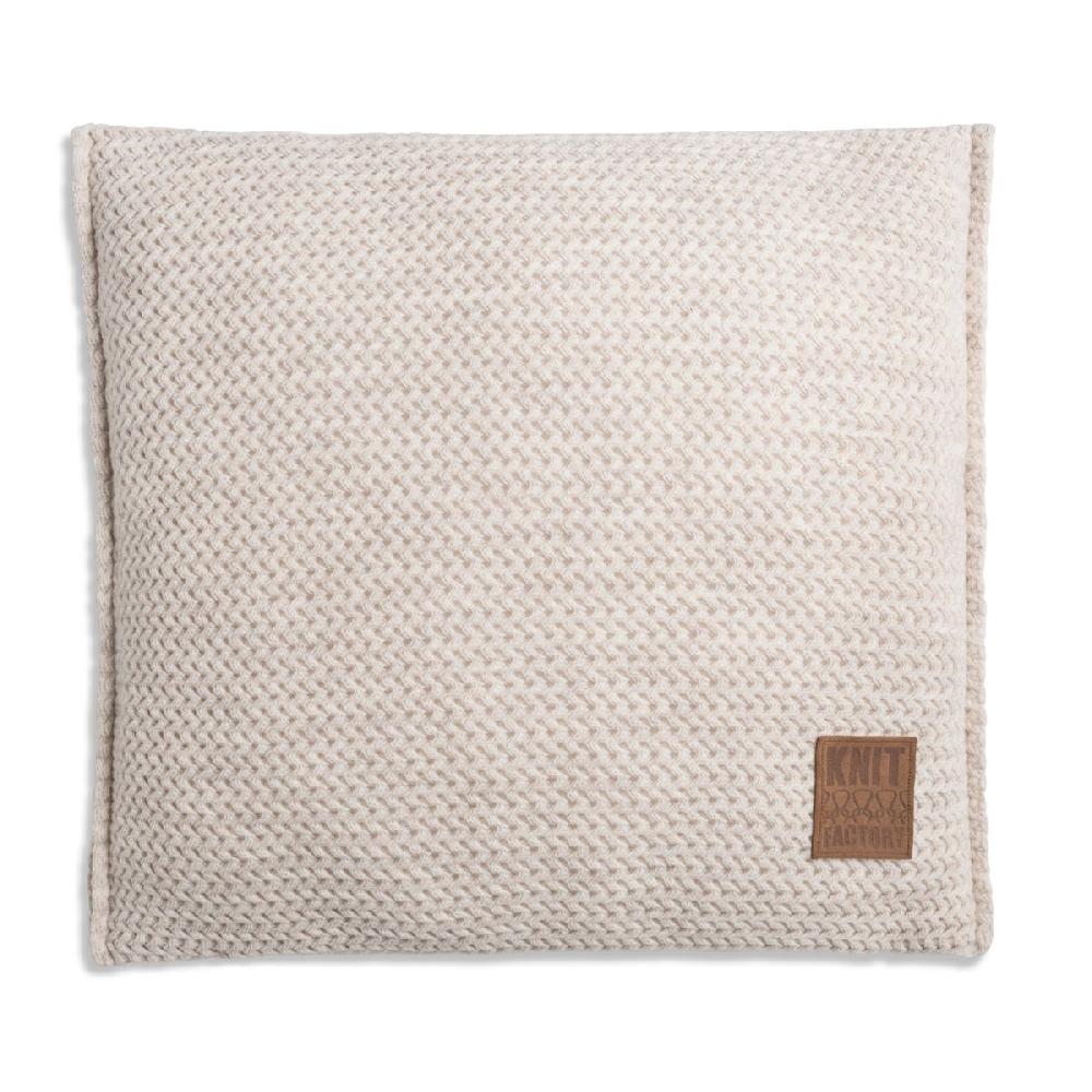 knit factory Maxx Kussen Beige - 50x50