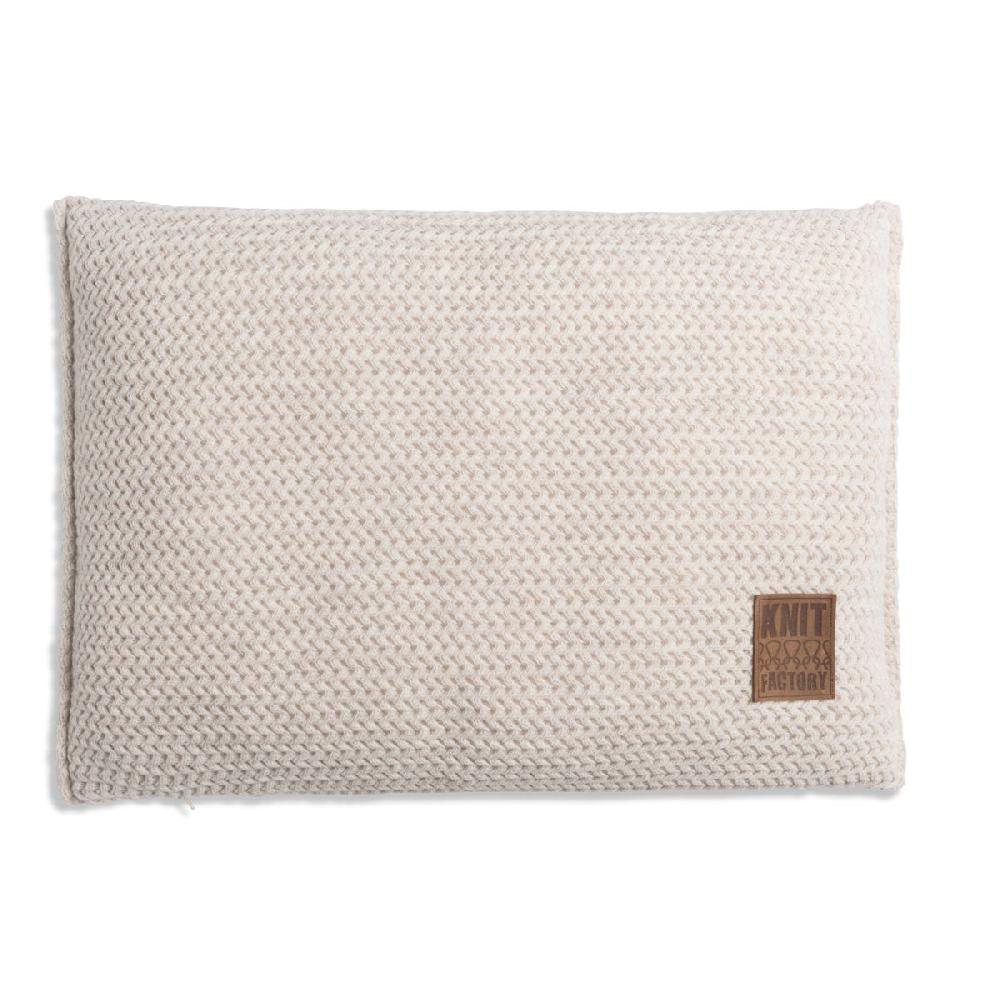 knit factory Maxx Kussen Beige - 60x40