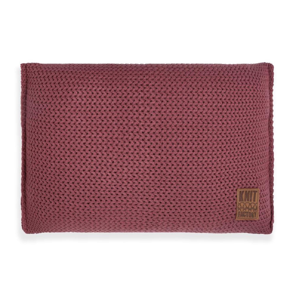 knit factory Maxx Kussen Stone Red - 60x40