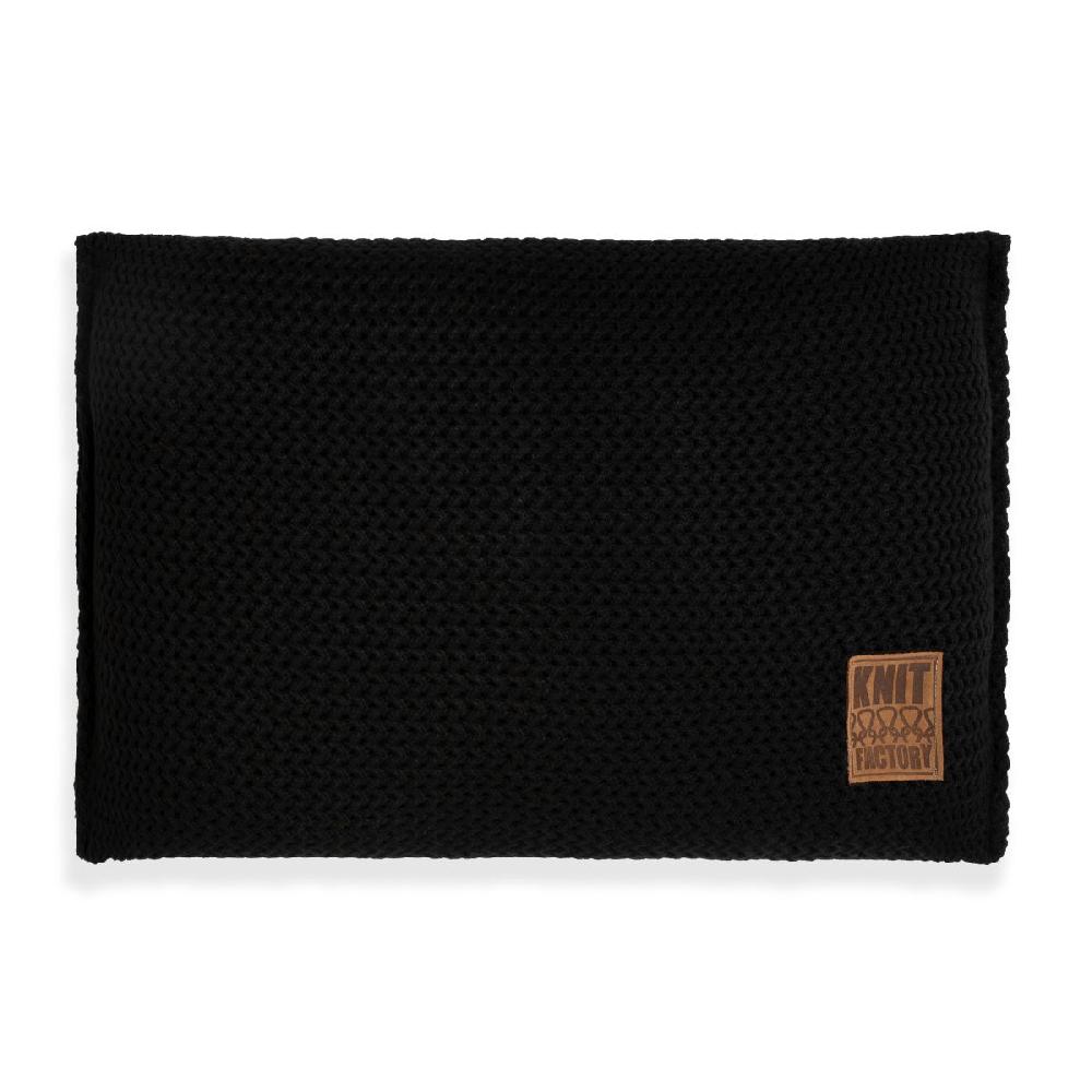 knit factory Maxx Kussen Zwart - 60x40