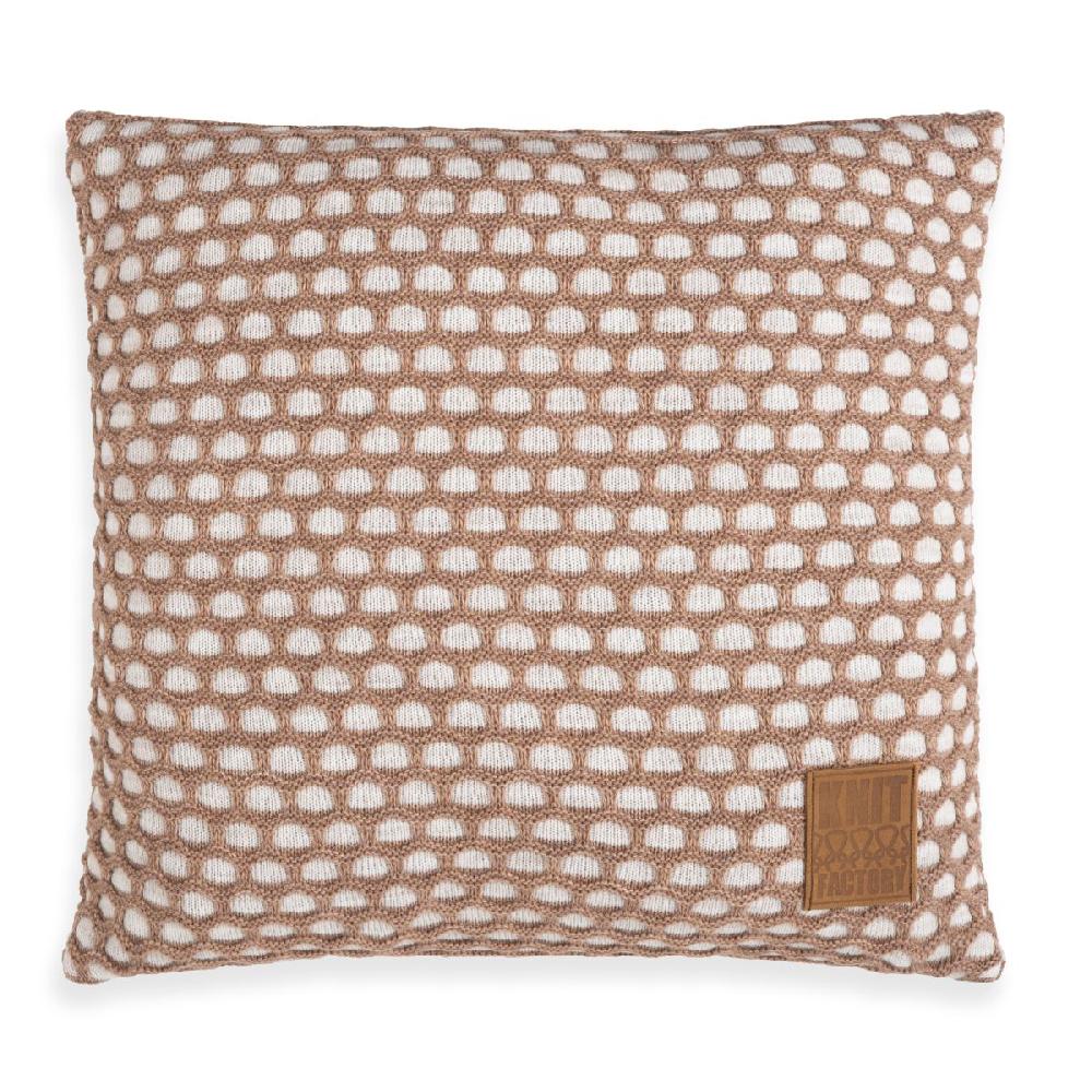 knit factory Mila Kussen Beige/Marron - 50x50