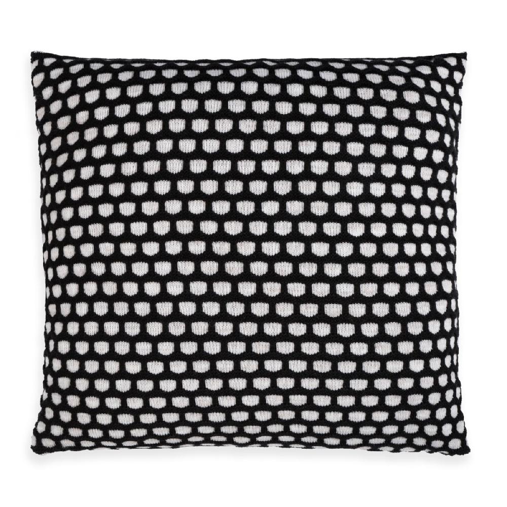 Knit Factory Mila Kussen Beige/Zwart - 50x50
