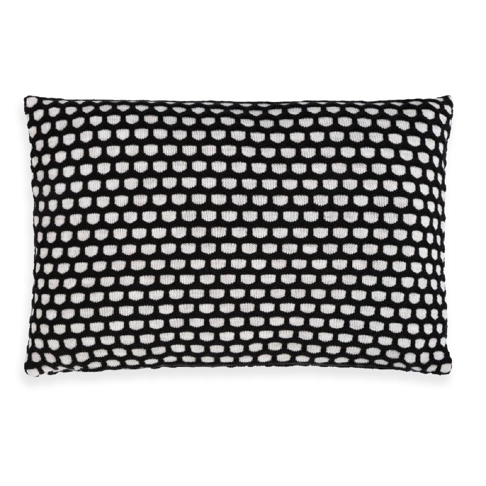 Knit Factory Mila Kussen Beige/Zwart - 60x40