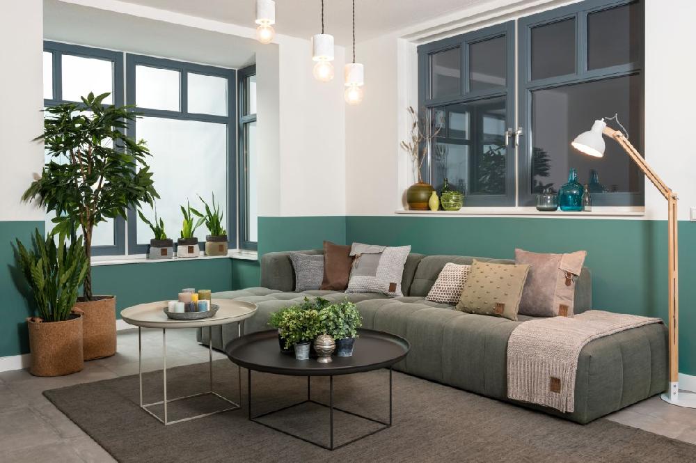 Knit Factory Mila Kussen Marron/Beige - 60x40