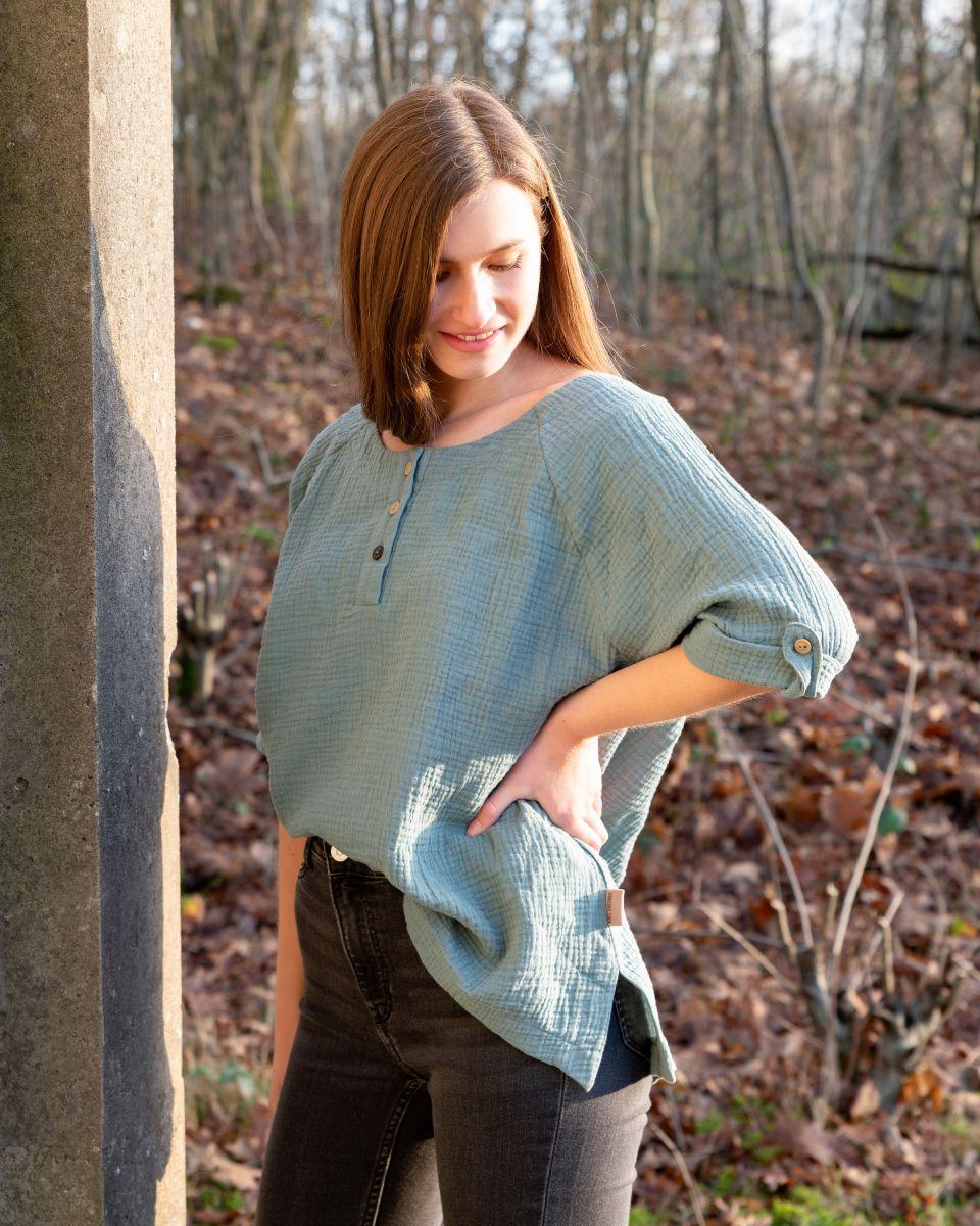 Knit Factory Nena Top Stone Green - L