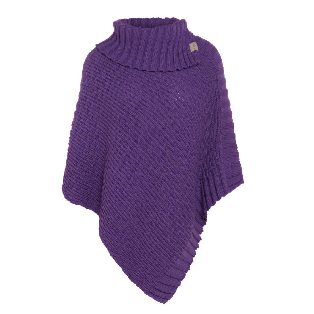 knit factory Nicky Gebreide Poncho Purple