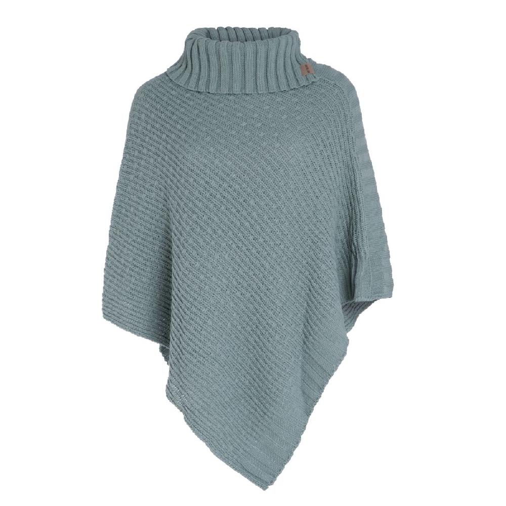 knit factory Nicky Gebreide Poncho Stone Green