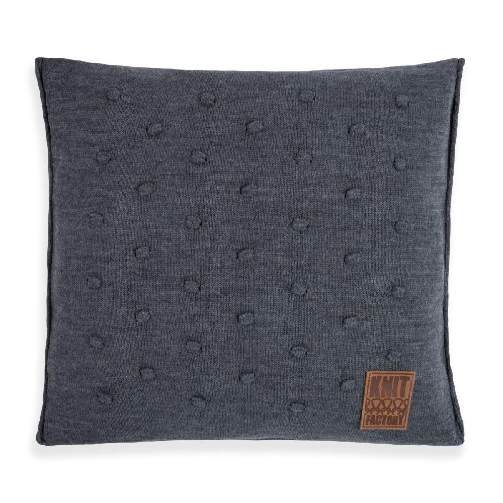 knit factory Noa Kussen Antraciet - 50x50