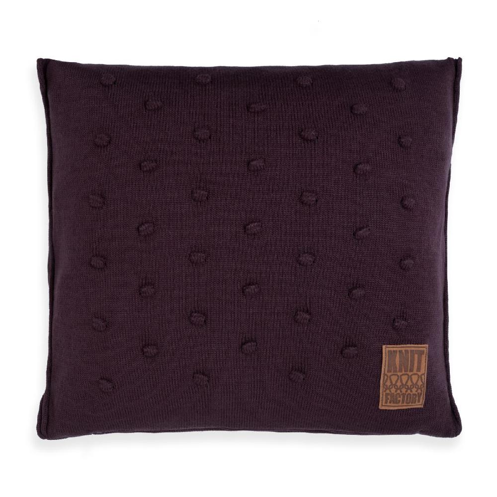 knit factory Noa Kussen Aubergine - 50x50