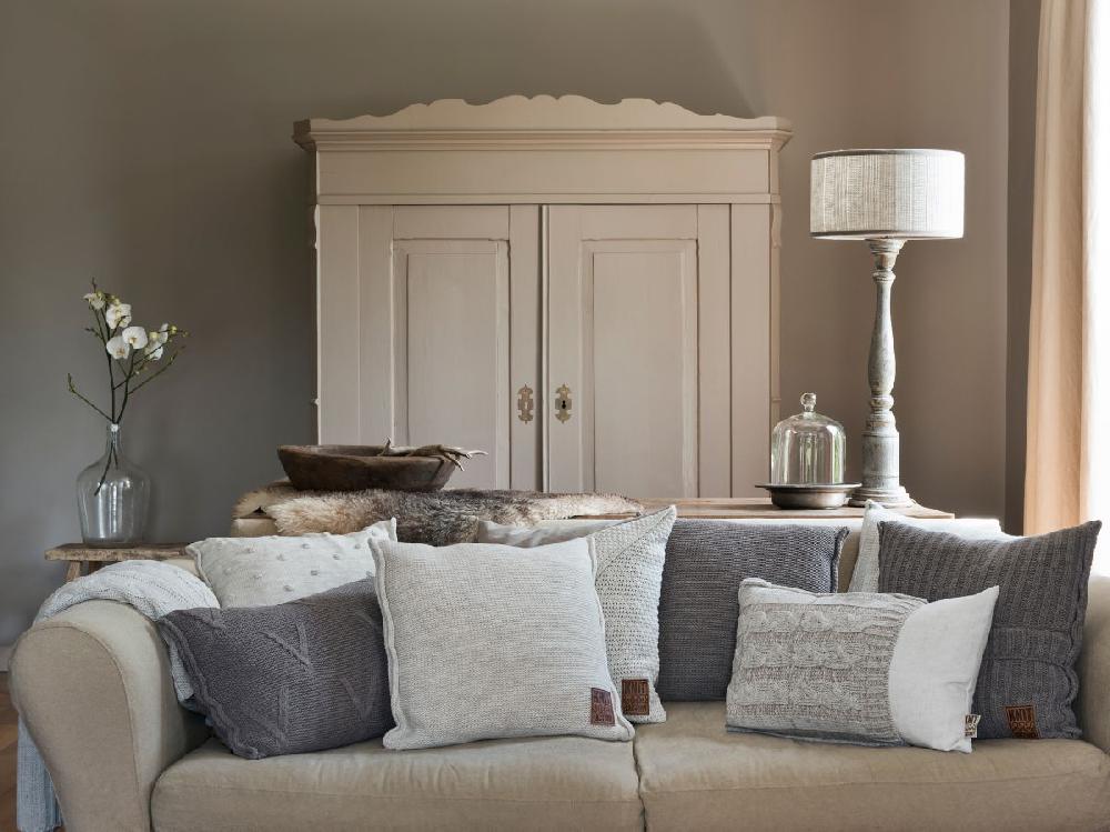 Knit Factory Noa Kussen Beige - 50x50