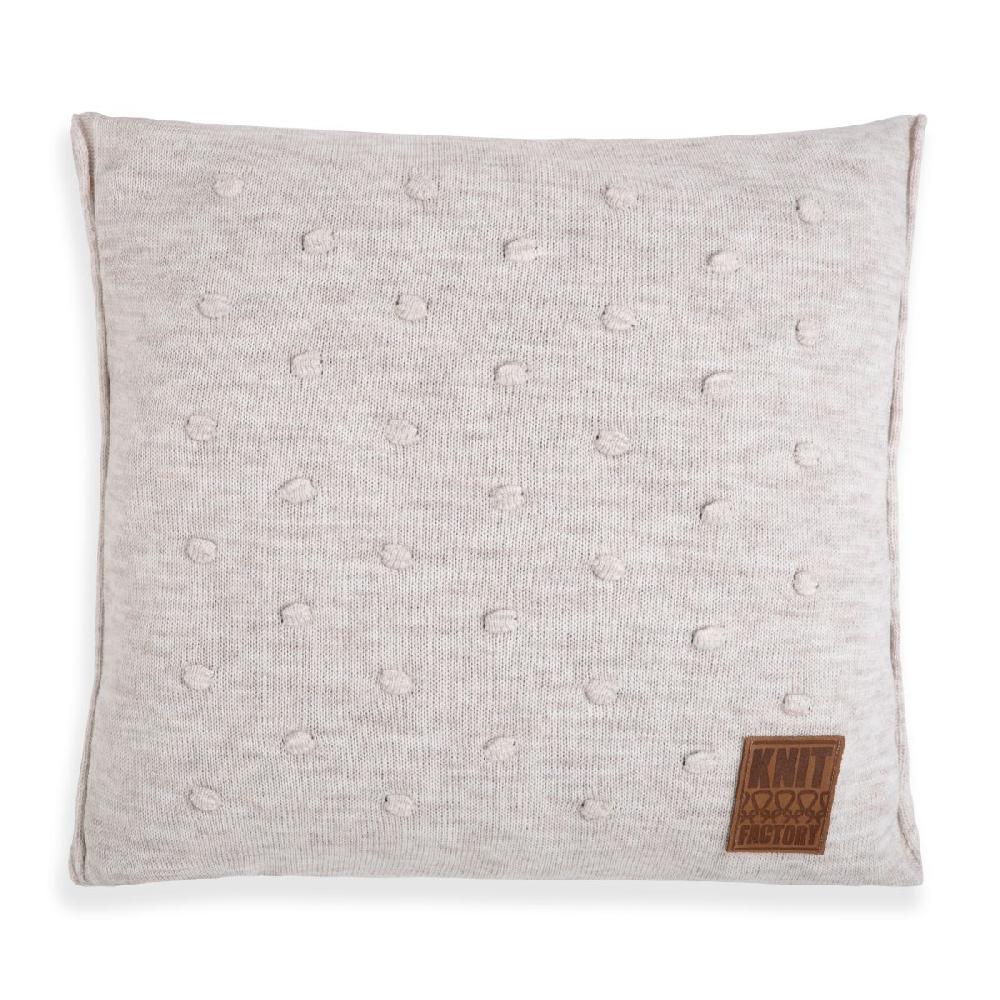 knit factory Noa Kussen Beige - 50x50