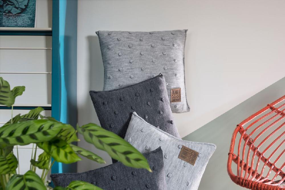 Knit Factory Noa Kussen Licht Grijs - 50x50