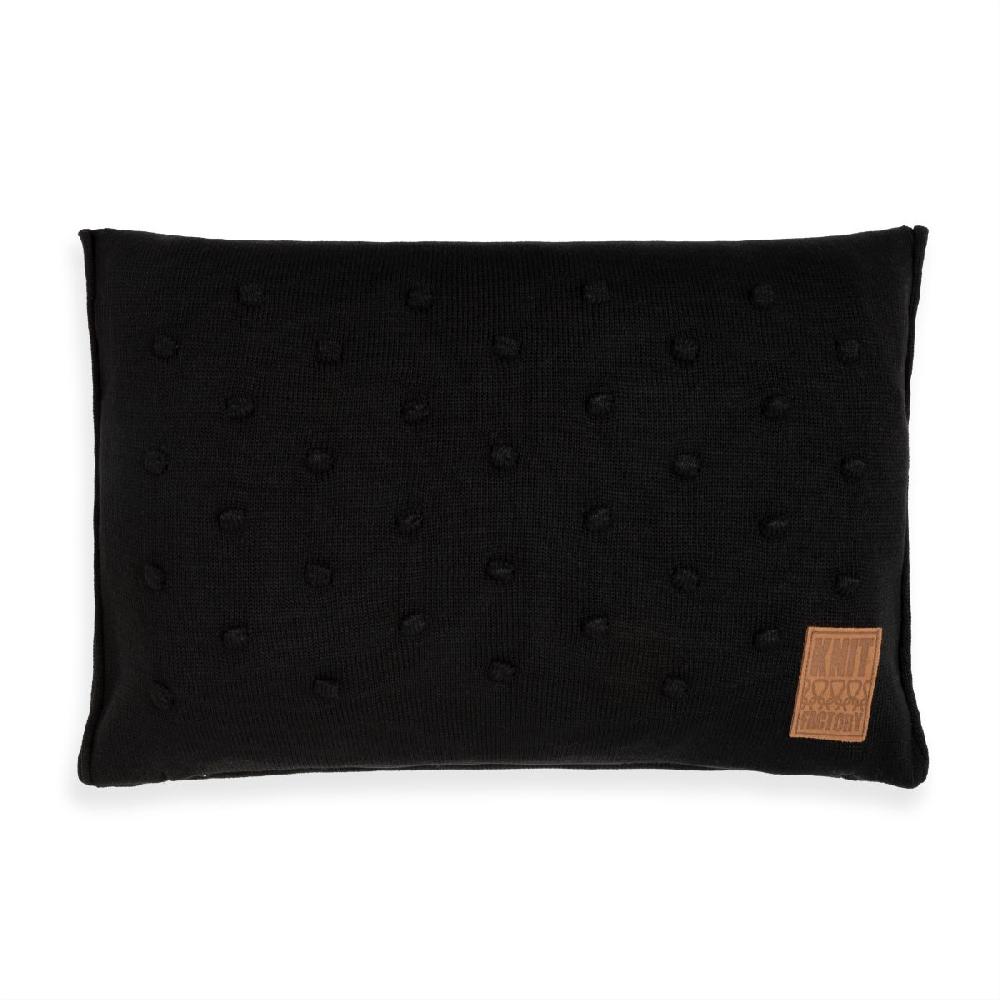 knit factory Noa Kussen Zwart - 60x40