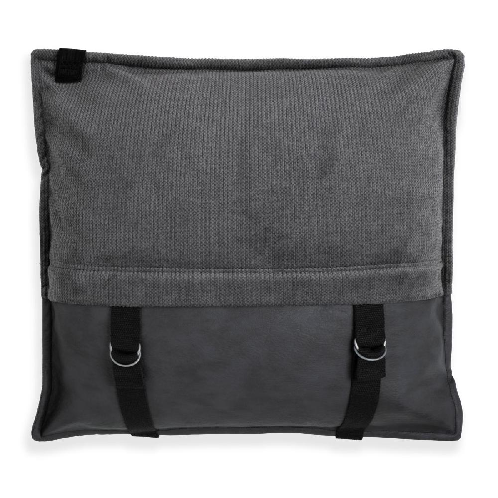 knit factory Otis Kussen Antraciet - 50x50
