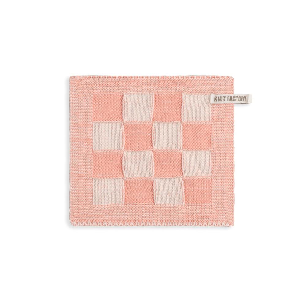knit factory Pannenlap Block Ecru/Apricot